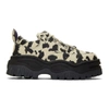 Eytys Black And Beige Angel Leopard Print Canvas Sneakers In Neutrals