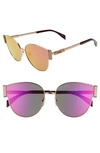 Moschino 61mm Special Fit Cat Eye Sunglasses - Gold/ Cyclamen