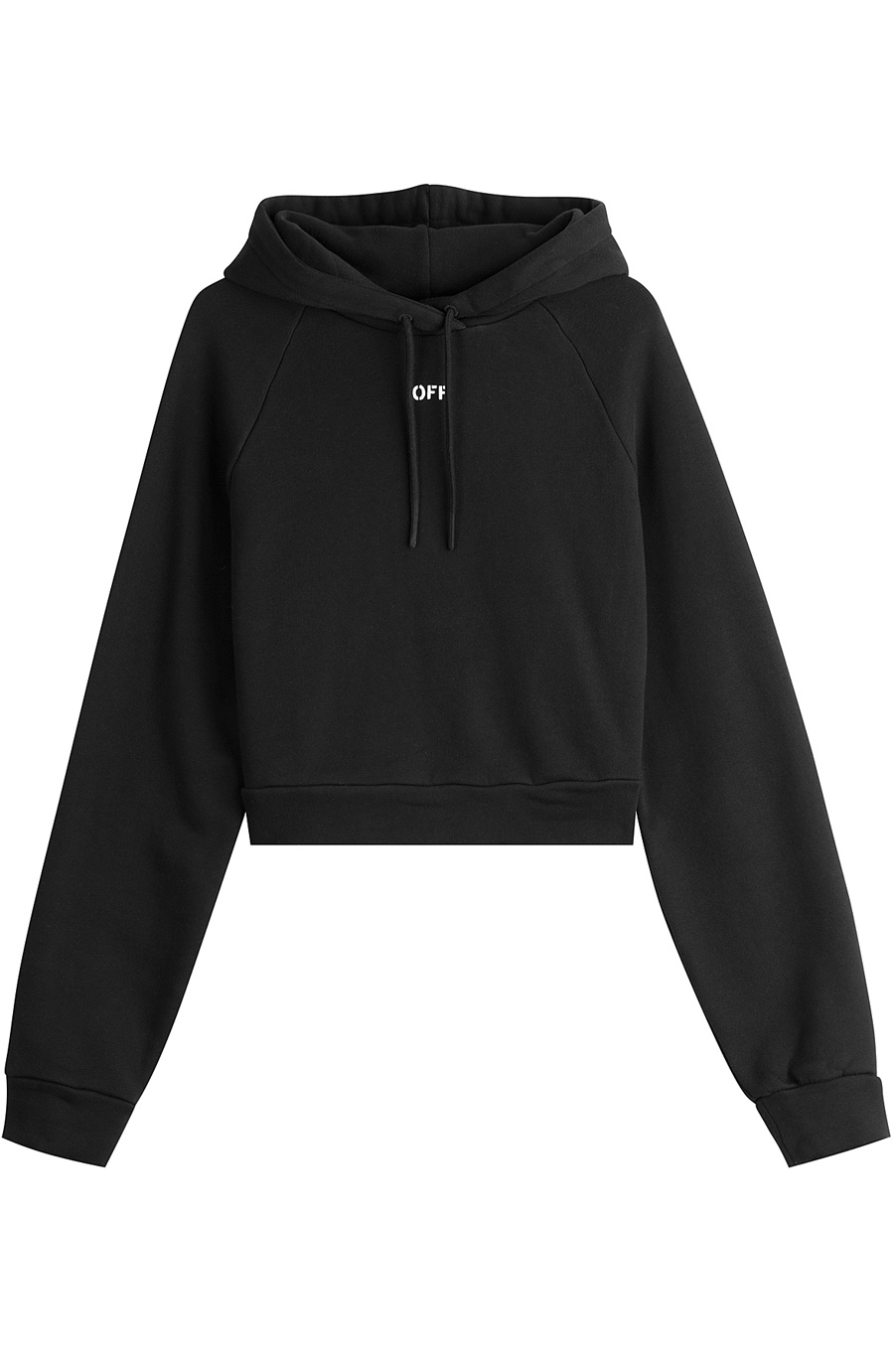 off white crop top hoodie