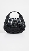 Loeffler Randall Lorna Wicker Tote In Black