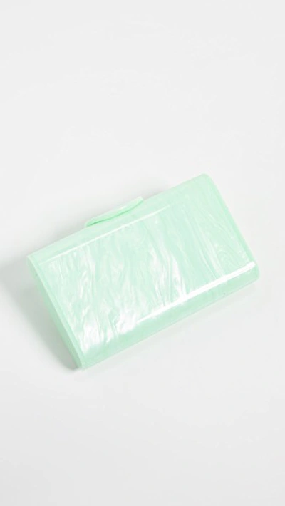 Edie Parker Mini Lara Solid Clutch In Mint Green