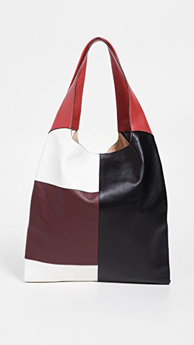 Hayward Grand Shopper Tote In Black/white/red