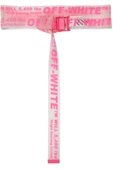 Off-White Neon Printed Pvc Belt In Bright Pink | ModeSens