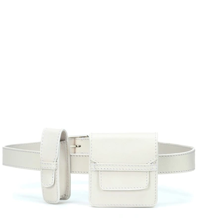 Gabriela Hearst Leather Utility Belt In White