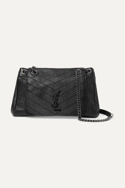 Saint Laurent Nolita Medium Quilted Leather Shoulder Bag In Black