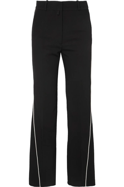 Petar Petrov Wool-drill Bootcut Pants In Black