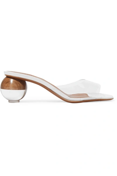 Neous Opus 55 Perspex And Leather Mules In White