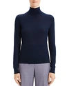 Theory Slim Mock-neck Sweater In Navy
