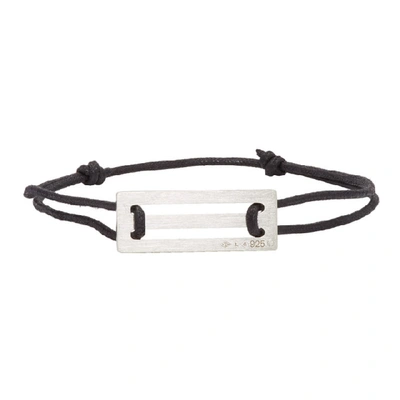 Le Gramme Black Cord 'le 25/10g' Bracelet In Marine