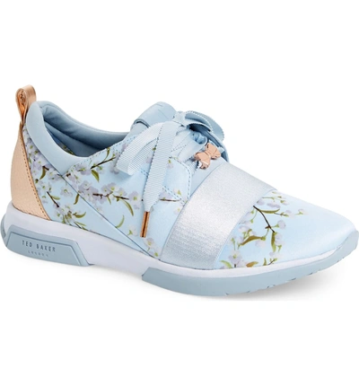 Ted Baker Cepap Floral Sneaker In Graceful Blue Fabric ModeSens