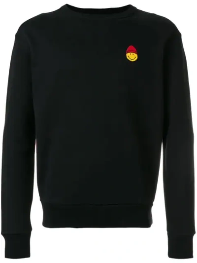 Ami Alexandre Mattiussi Black Smiley Edition Patch Sweatshirt