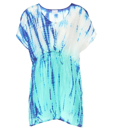 Anna Kosturova Tie-dye Silk Cover-up In Blue