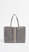 Tory Burch Gemini Link Tote In French Grey