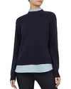 Ted Baker Lissiah Bobble Layered-look Sweater In Dark Blue