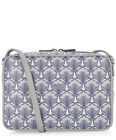 Liberty London Maddox Iphis Canvas Cross-body Bag In Light Grey