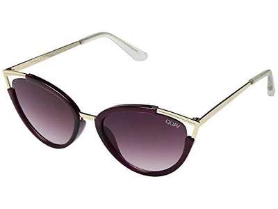 Quay Hearsay 65mm Cat Eye Sunglasses In Red/ Purple