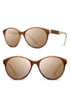 Shwood 'madison' 54mm Polarized Sunglasses In Salt Caramel/mahogany/brown