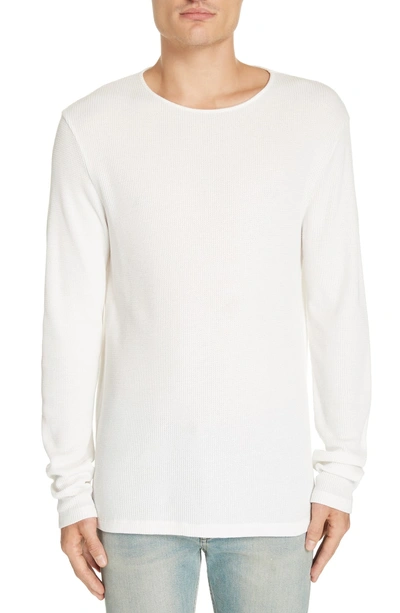 Our Legacy Waffle Knit Thermal In White Waffle