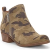 Lucky Brand Basel Bootie In Camo Suede