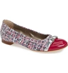 Agl Attilio Giusti Leombruni Cap Toe Ballet Flat In Pink Tweed Print