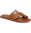 Agl Attilio Giusti Leombruni Asymmetrical Toe Loop Slide Sandal In Cuoio Multi