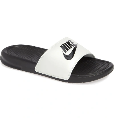 Nike Benassi Jdi Slide Sandal In Spruce Aura/ Black/ Black