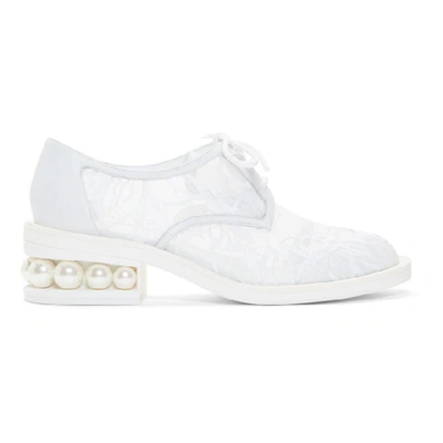 Nicholas Kirkwood Casati Mesh Derby Shoes In White