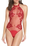 Thistle & Spire Cornelia Bodysuit In Scarlet