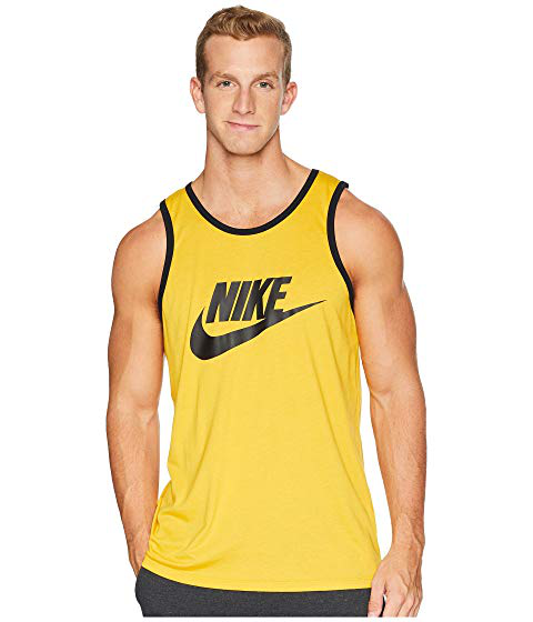 Nike Ace Logo Tank Top, Yellow Ochre/black/black | ModeSens