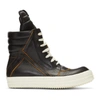 Rick Owens Geobasket High-top Leather Trainers In Black