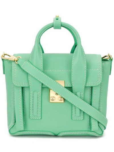 3.1 Phillip Lim / フィリップ リム 'pashli Medium' Grainy Leather Satchel Bag In Green