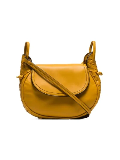 Bottega Veneta Yellow Messenger Leather Cross Body Bag