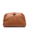 Bottega Veneta Orange The Lauren 1980 Intrecciato Leather Clutch