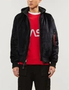 Alpha Industries Appliquéd Cotton-jersey Sweatshirt In Speed Red