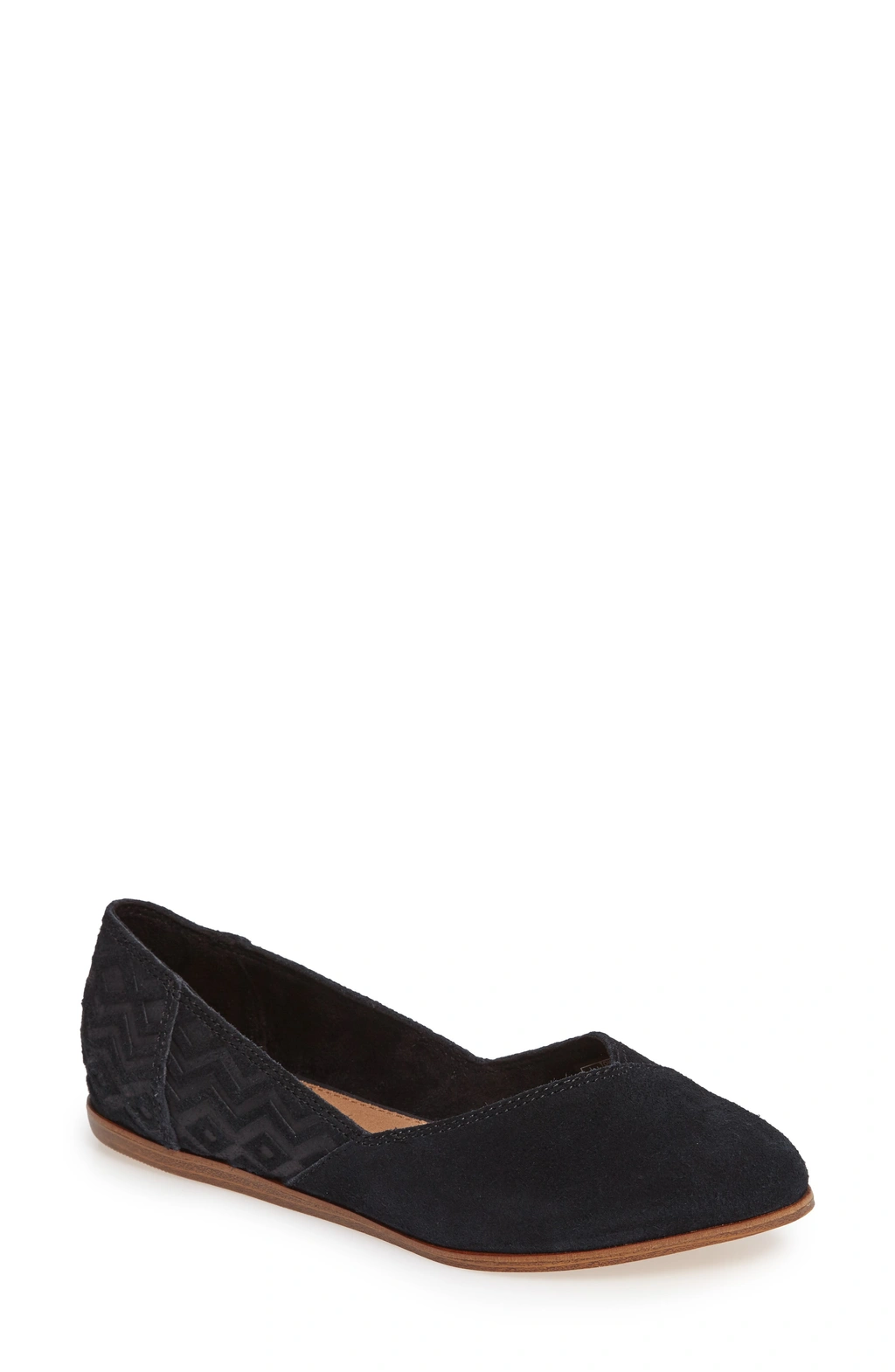 Jutti Flats Toms Jutti Black Suede Toms Jutti Flat In Black Suede