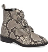 Steve Madden Recharge Bootie In Natural Snake Print Leather