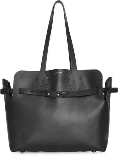 Burberry The Medium Soft Leather Belt Bag In Black