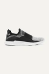 Apl Athletic Propulsion Labs Techloom Bliss Metallic Knit Slip-on Running Sneakers In Black