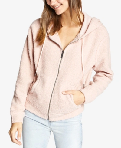 Sanctuary After Party Sherpa Hoodie In Pink