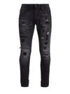 G-star Raw Men's Distressed Zip Knee Jeans In Black Denim