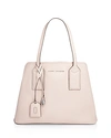 Marc Jacobs The Editor Leather Tote In Pearl Pink/silver