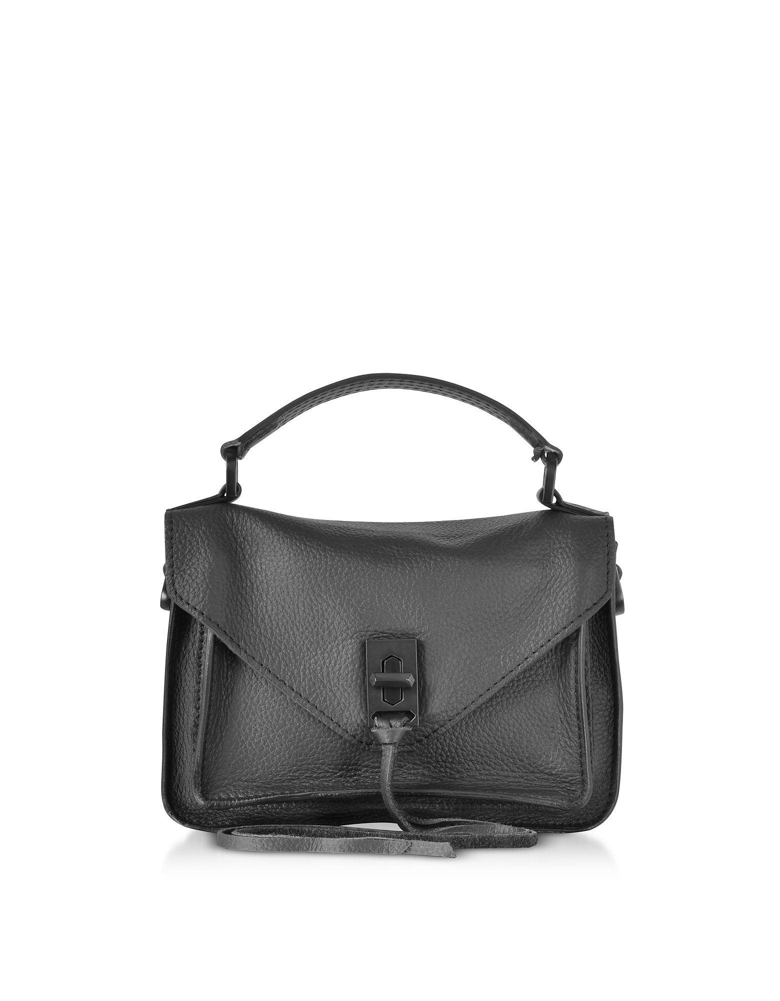 Rebecca Minkoff Black Leather Mini Darren Messenger Bag ModeSens