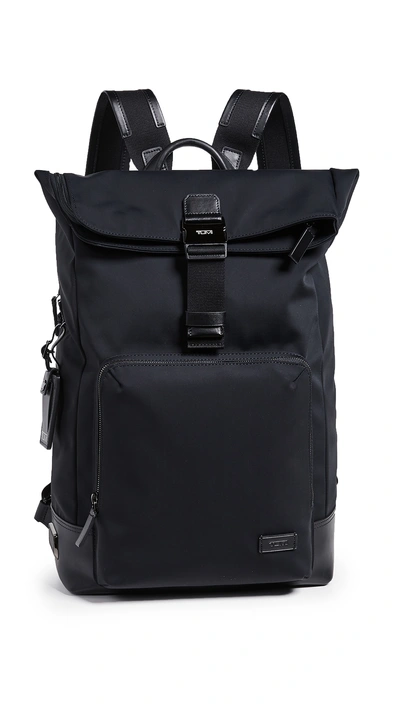 Tumi Harrison Oak Roll Top Backpack In Black