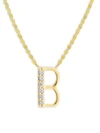 Lana Jewelry 14k Yellow Gold Diamond Necklace In Initial B