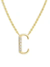 Lana Jewelry 14k Yellow Gold Diamond Necklace In Initial C