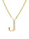Lana Jewelry 14k Yellow Gold Diamond Necklace In Initial J