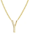 Lana Jewelry 14k Yellow Gold Diamond Necklace In Initial Y