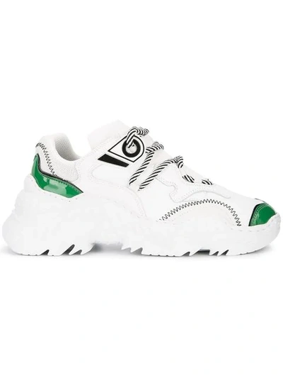 N°21 Billy Sneakers In White Technical Fabric