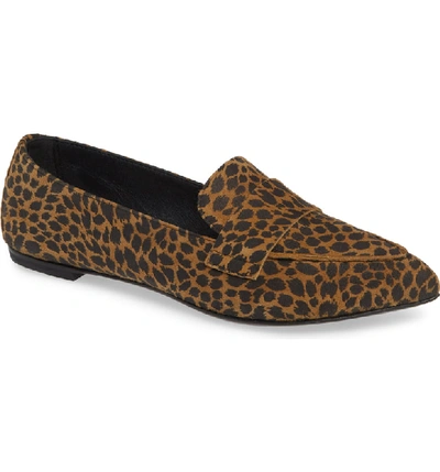 Agl Attilio Giusti Leombruni Softy Pointy Toe Moccasin Loafer In Leopard Leather