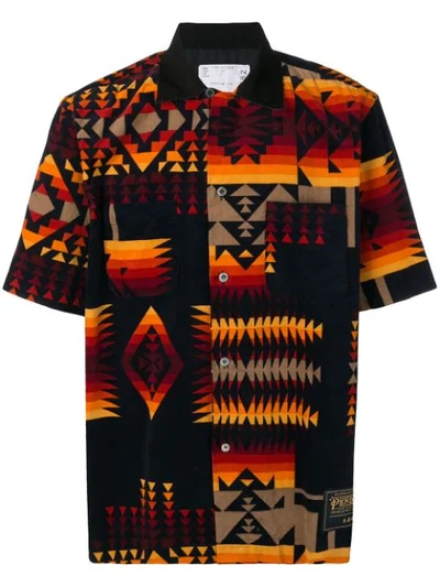 Sacai Navy Pendleton Edition Corduroy Shirt